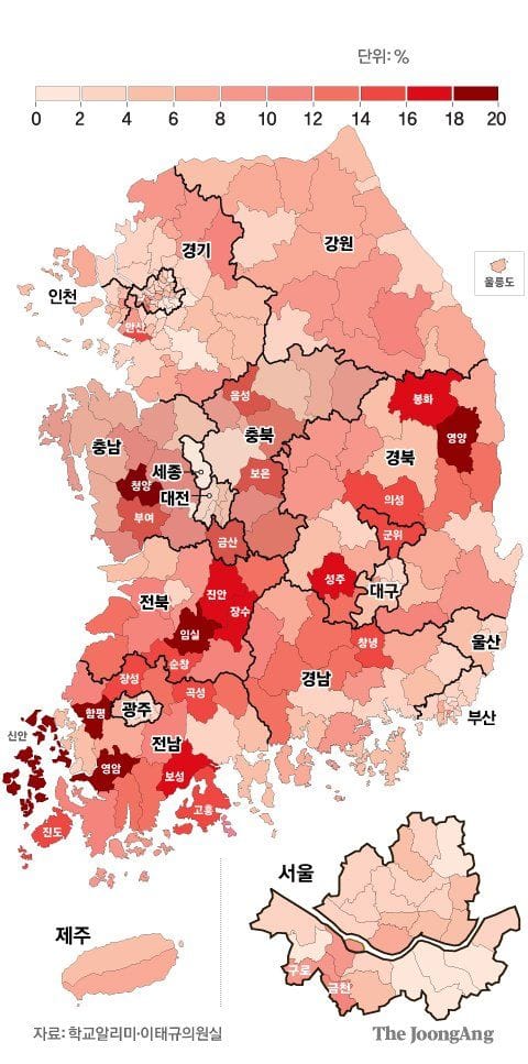 Immigrant and Multiethnic Children Live Outside of Seoul: Data